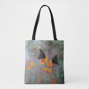 Tote Bolsa de Compras de Borboleta - Jardim de Duas Bor