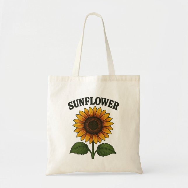 Tote Bolsa de Compras de Girassol (Frente)