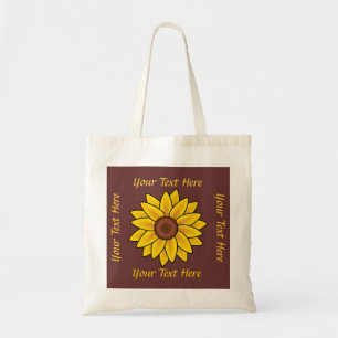 Tote Bolsa de Compras de Girassol Personalizada