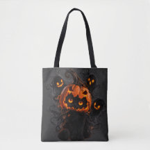 Bolsa de Compras de Halloween de Abóbora de Gato P