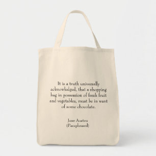 Tote Bolsa de Compras Parafraseada Jane Austen