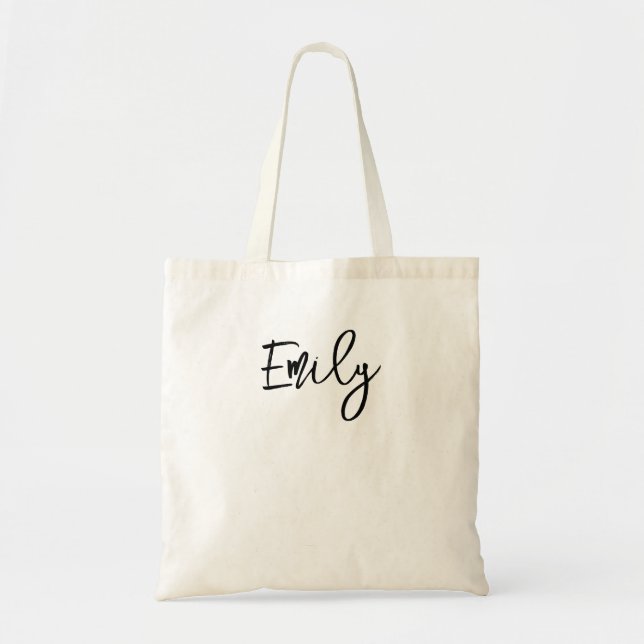 Tote Bolsa de Compras Personalizada, Bolsa de Lona, Nom (Frente)