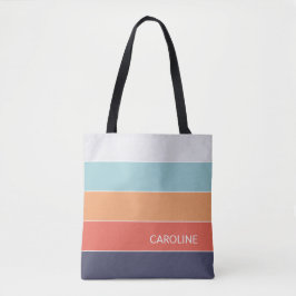 Tote Bolsa de Compras Personalizada com Listras