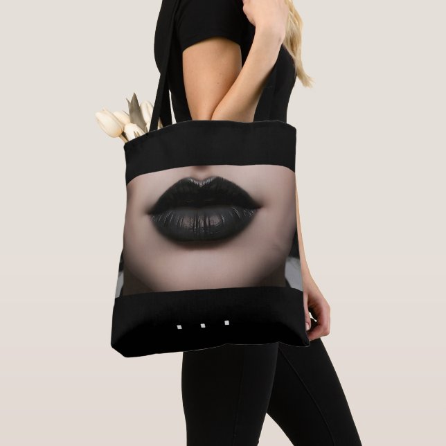 Tote Bolsa de Compras Personalizada - Lábios (Close Up)