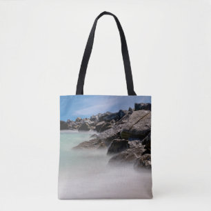 Tote Bolsa de Compras Shell Island Rocks And Waves