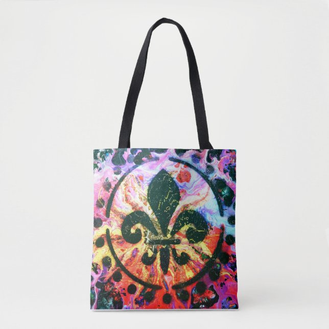 Tote Bolsa de compre de Fleur-de-lis (Frente)
