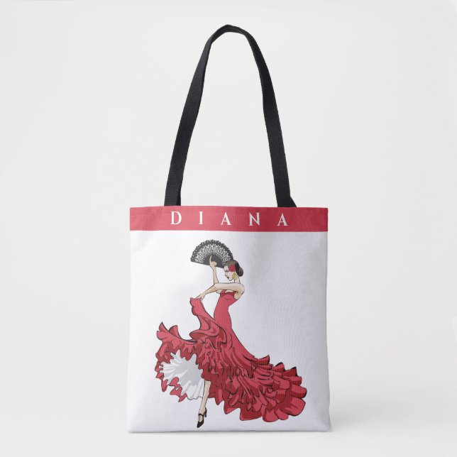 Tote Bolsa de Compro Flamenco Personalizado (Frente)