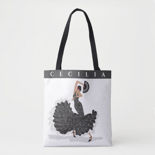 Tote Bolsa de Compro Flamenco Personalizado (Frente)