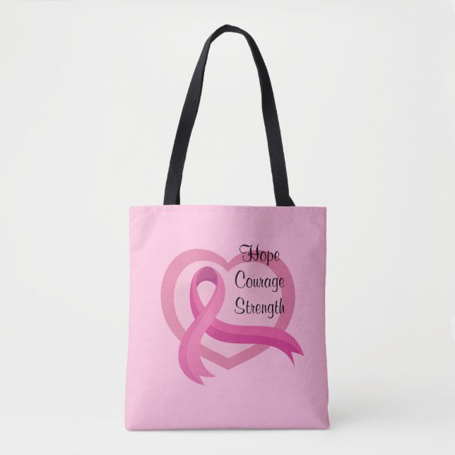 Tote Bolsa de Consciência do Cancer da Mama (Frente)