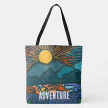 Bolsa de Corte e Costura de Impressão de Montanhas