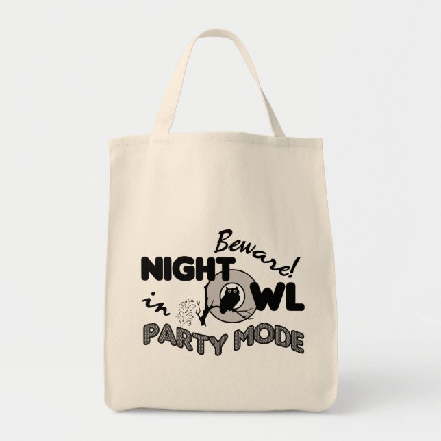 Tote Bolsa de Coruja Noturna (Frente)