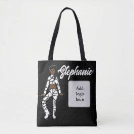 Tote Bolsa de Dançarino Personalizado (Branco Preto)
