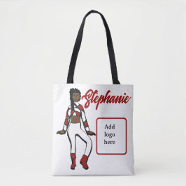Tote Bolsa de Dançarino Personalizado (Branco Vermelho)