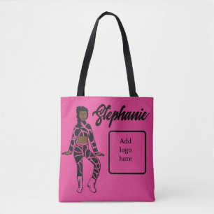Tote Bolsa de Dançarino Personalizado (Preto Rosa)