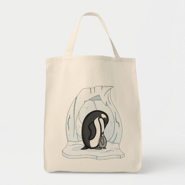 Tote Bolsa de Davin e Annie os Pinguins (Frente)