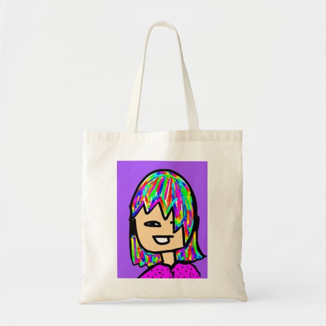 Tote bolsa de desenho animado feminino (Frente)