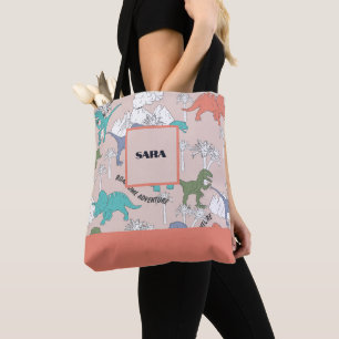 Tote Bolsa de Dinossauro Imprimido por Amante Personali