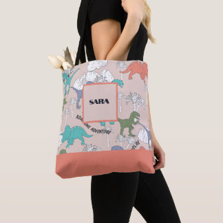 Tote Bolsa de Dinossauro Imprimido por Amante Personali