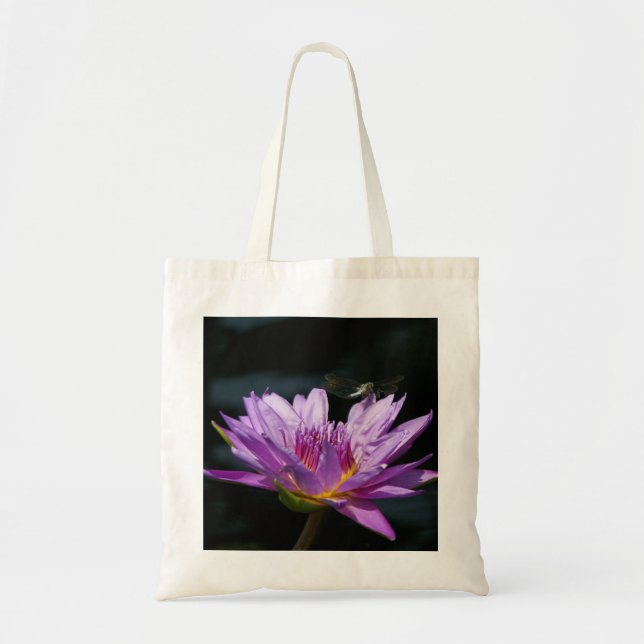 Tote Bolsa de dragonvoa de água com Lotus Roxo (Frente)