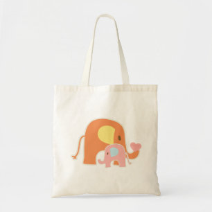 Tote Bolsa de Elefante para Bebê Rosa