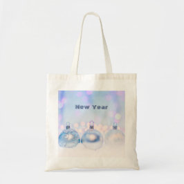 Tote Bolsa de Enfeites de natal roxa de vidro