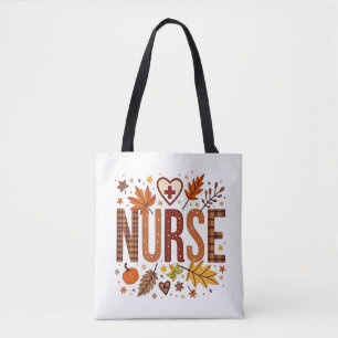 Tote Bolsa de Enfermeira Letras Bolha Retro Groovy
