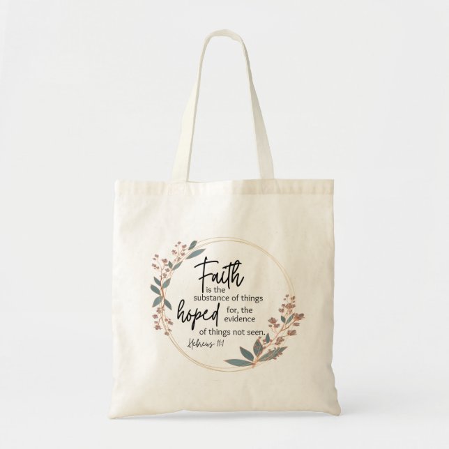 Tote Bolsa de Escritura de Fé (Frente)