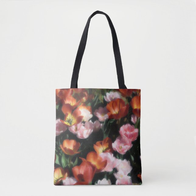 Tote Bolsa de Escritura de Flores de Tulip (Frente)