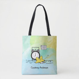 Tote Bolsa de estrela adormecida branca personalizada