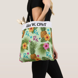 Tote Bolsa de Farmácia de abacaxi tropical personalizad