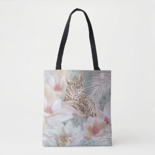 Tote Bolsa de Fashion Leopardo Floral