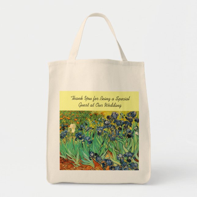 Tote Bolsa de favores, Vincent van Gogh,Irises (Frente)