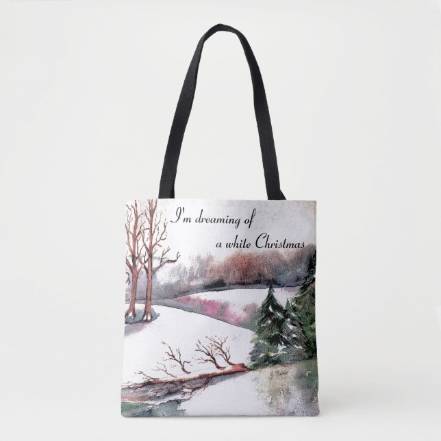 Tote Bolsa de Feriado de inverno pacífico (Frente)