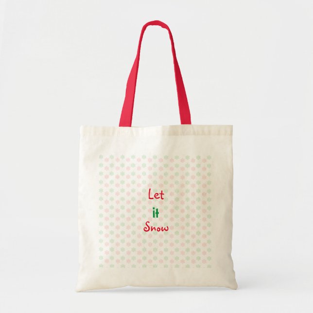 Tote Bolsa de floco de neve de Natal (Frente)