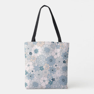 Tote Bolsa de Flor Azul de Groovy