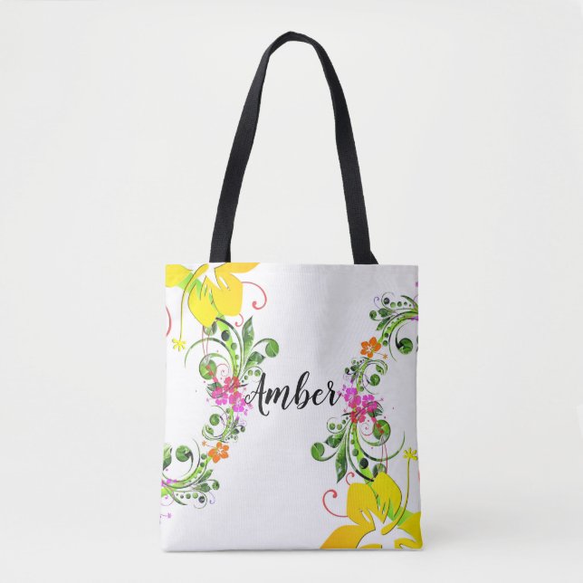 Tote Bolsa de flor de Hibiscus (Frente)