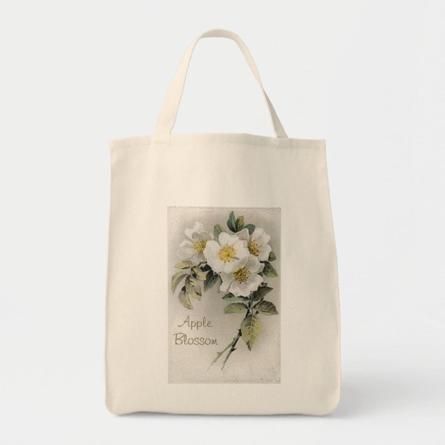 Tote Bolsa de Flor de Maçã (Frente)