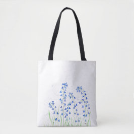 Tote Bolsa de flores azuis