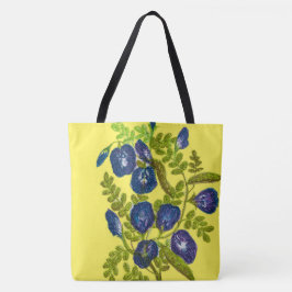 Tote Bolsa de flores azuis