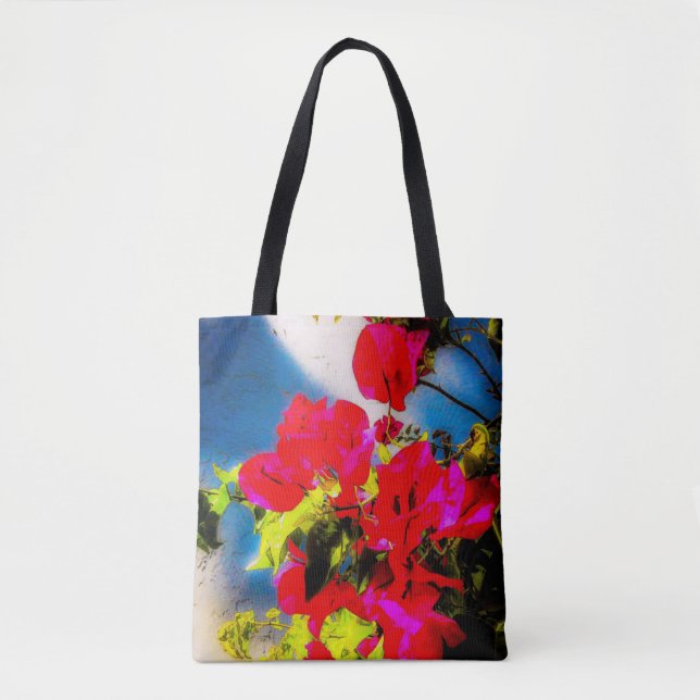 Tote Bolsa de Flores Brilhantes (Frente)