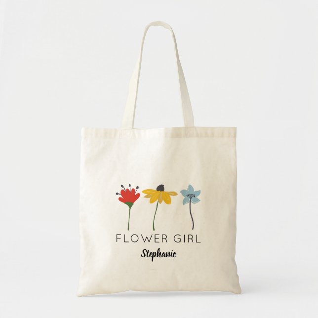 Tote Bolsa de Flores Personalizadas (Frente)