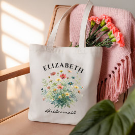 Tote Bolsa de Flores Silvestres Personalizada para Dama