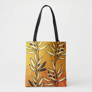 Tote Bolsa de Folhas Douradas