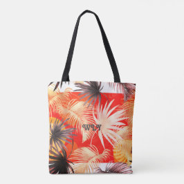 Tote Bolsa de Folhas Multicoloridas