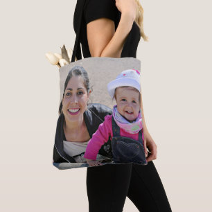 Tote Bolsa de foto personalizada para a mãe