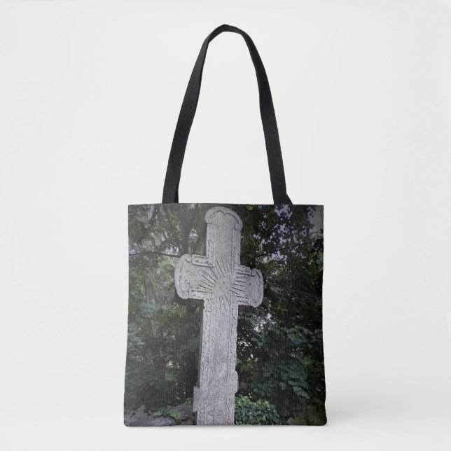Tote Bolsa de Fotografia Cruzada com Pedra Antiga (Frente)