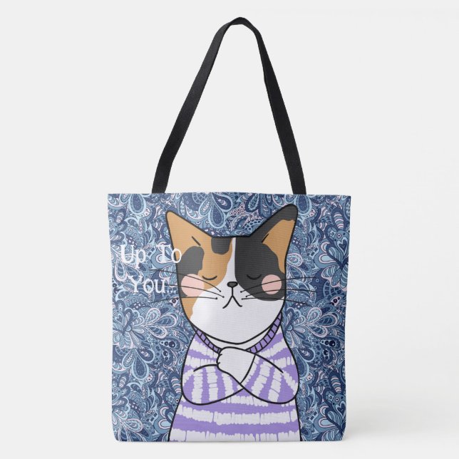 Tote Bolsa de Gato Engraçado (Frente)