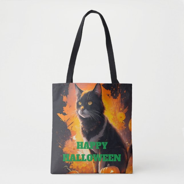 Tote Bolsa de Gato Negro Magik (Frente)