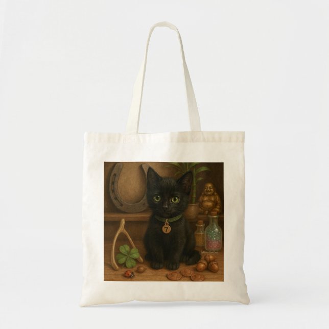 Tote Bolsa de Gato Sortudo (Frente)