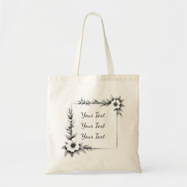 Tote Bolsa de Geométrico Floral Personalizado